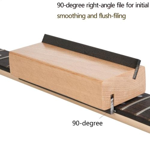 Guitar Fret Edge File | Fret Leveling File Base 35/90 Degree Fret End Chamfer File - 2-in-1 Wood Cutting Edge Tool for Fret End Dressing - Luthier's T