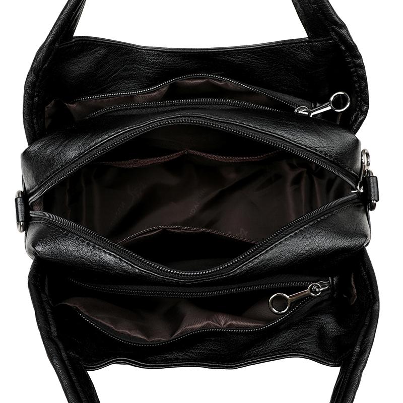 Ретро большая сумка через плечо однотонная сумка-мессенджер ПУ сумка для commuters