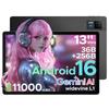 Doogee Планшеты U13 Android 16, 13-дюймовый планшет FHD+, 32 ГБ + 256 ГБ / 2 ТБ, Восьмиядерный, Gemini AI, 11000 мАч, 90 Гц