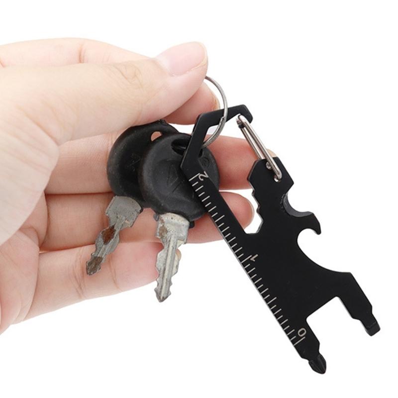 Многофункциональный карабин, резак для веревки, открывалка для бутылок, шестигранный ключ, отвертка, весы, портативный брелок для гаджета