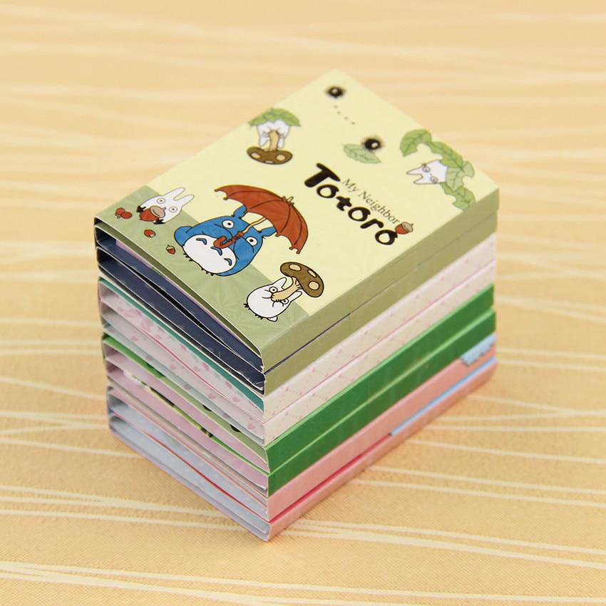 1 шт., Kawaii Totoro Melody 6, складной блокнот для заметок, блокнот для заметок, закладка, подарочные канцелярские принадлежности