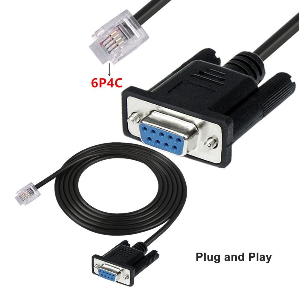 ПВХ DB9 RS232 на RJ11, 6 футов, Plug and Play кабель для APC AP7800 AP7900 940‑0144A, передача данных