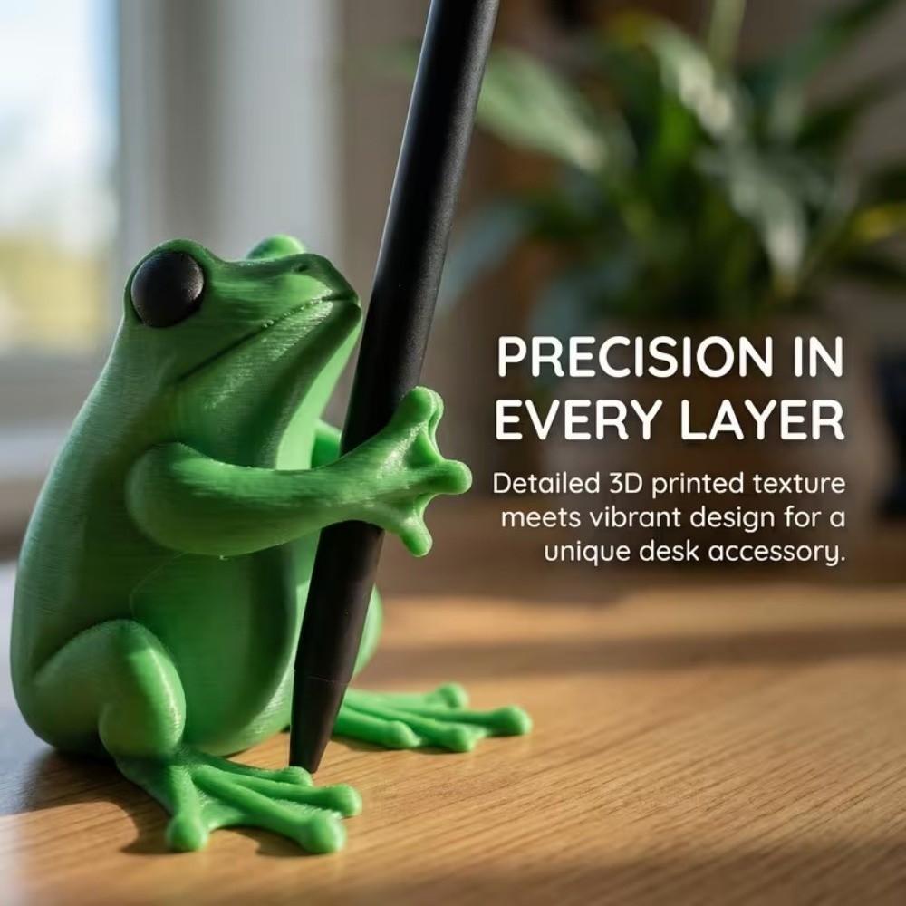 Plastic Frog Shaped Pen Holder Unique Cute Frog Pencils Holder Birthday Gift