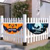 45x90cm Fan Shaped Flag for Halloween Outdoor Yard Fence Decoration Props Suitable for Christmas