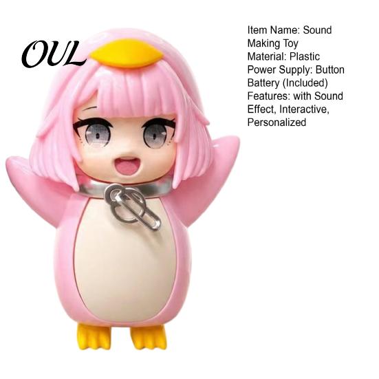 Niche Novelty Collectible Item Little Penguin Voice Recorder Toy, 10cm Recordable Cosplay Figure, Compact Home Display Statue Anime Desk Model