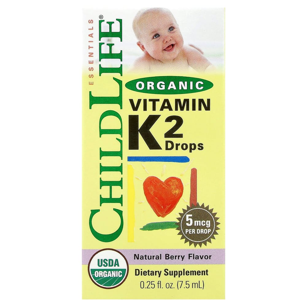 Childlife Vitamin K2 Drops, Berry Flavor, 5mcg, 7.5ml (0.25 fl oz)