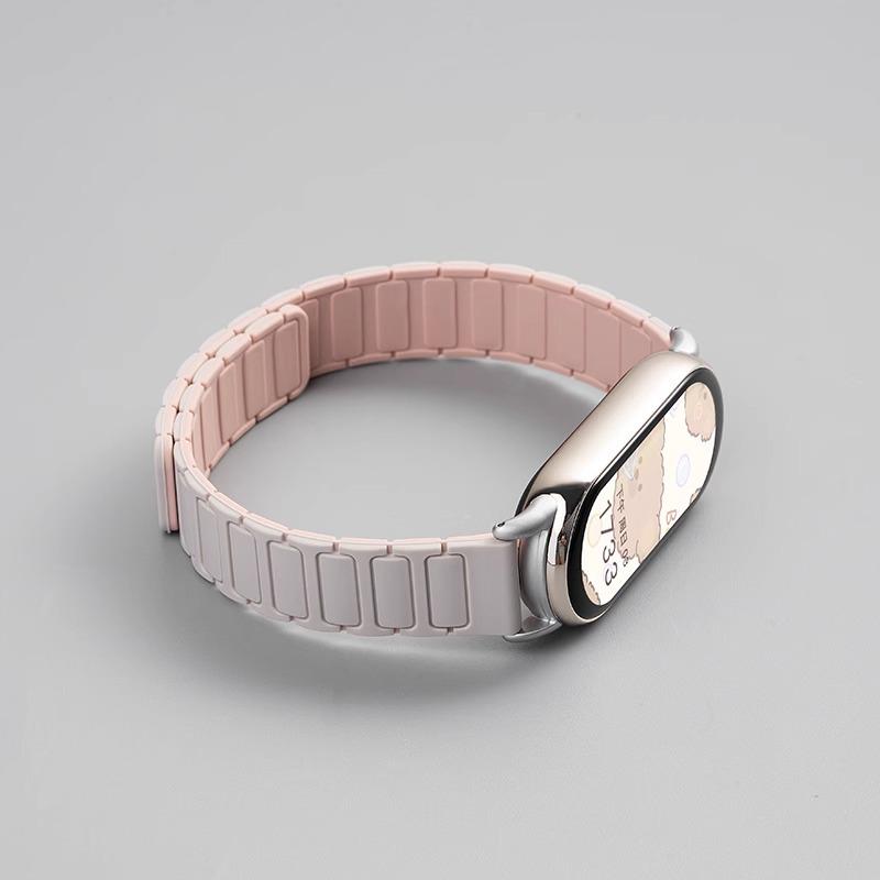 Магнитный спортивный ремешок для Xiaomi Smart Band 10/9/8 NFC - Дышащий ремешок