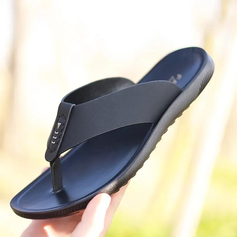 Высококачественные брендовые мужские шлепанцы, летние пляжные шлепанцы, мужские модные дышащие повседневные пляжные мужские тапочки, летние уличные шлепанцы