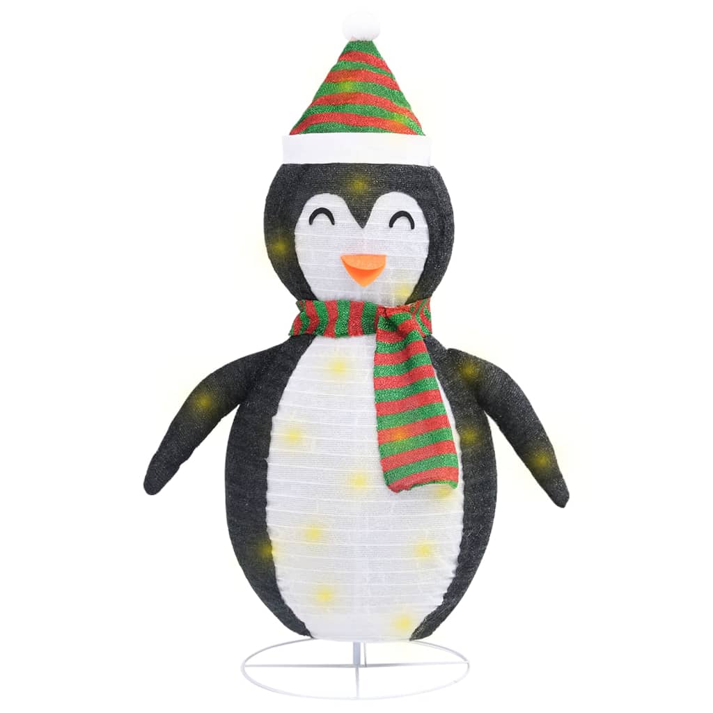 Christmas Decoration Penguin Figure LED Luxury Fabric 60 cm