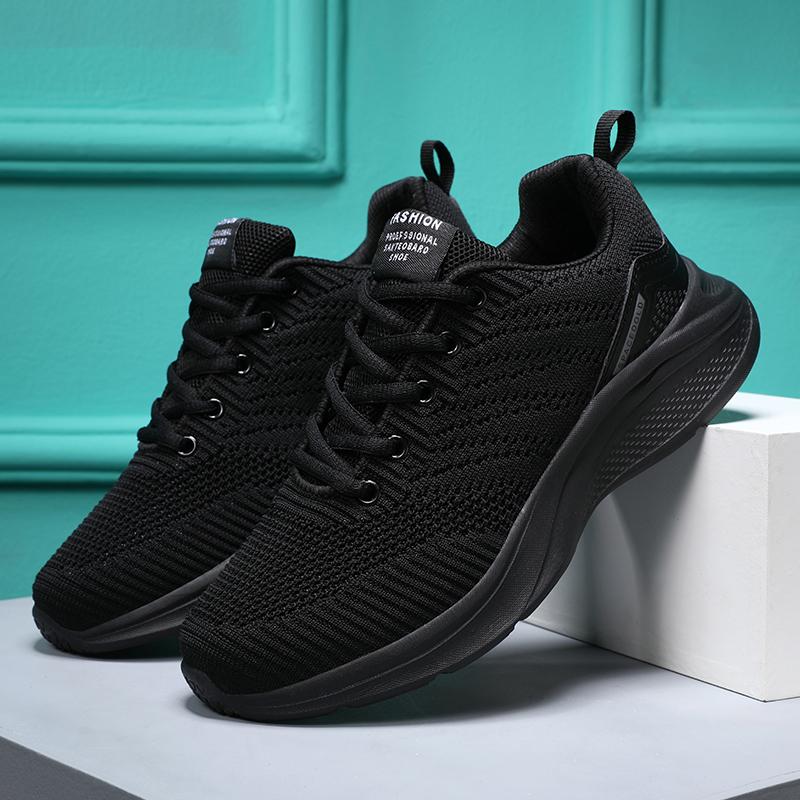 Women's Summer 2024 Fashion Sports Shoes Comfortable Lace Up Casual Thick Sole Mesh Running Shoes Zapatillas De Deporte