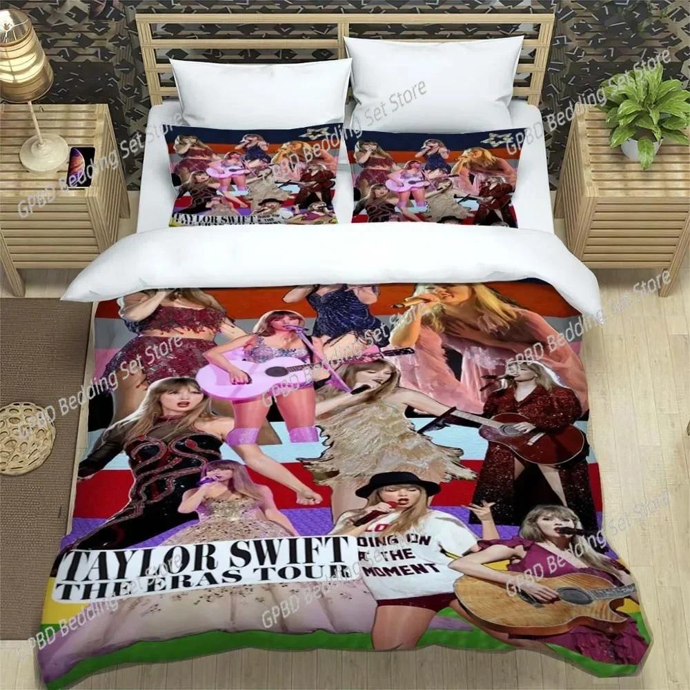 American pop music queen Pattern Quilt Cover With Pillowcases 3D Digital Printed Bedding Set Twin Full Queen King Christmas Gift