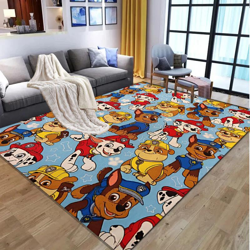 PAW Patrol Pattern Rug, Indoor/Outdoor Mat, for Picnic, Gameroom, Bedroom, Office, Living Room, Home Decor Carpet, Birthday Gift