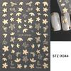 Nail Art Stickers Ins Millennium Hot Girl Black Silver Thorns Love Line Adhesive Nail Stickers