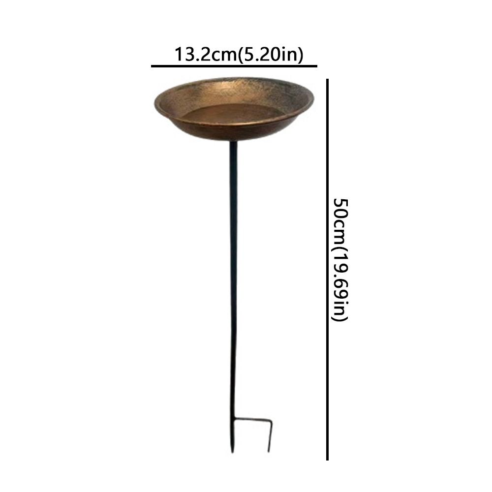 Large Capacity Bird Water Drinker Retro Style Outdoor Bird Bath Metal Bird Feeder Porch Decoration
