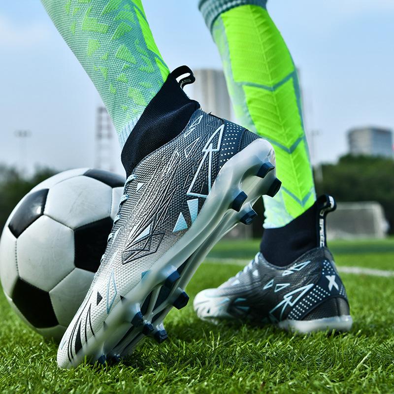High Top Football Shoes Primary School Students TF Broken Nails Youth AG Long Nails Adult Lawn Game Training Shoes Men and Women 2025