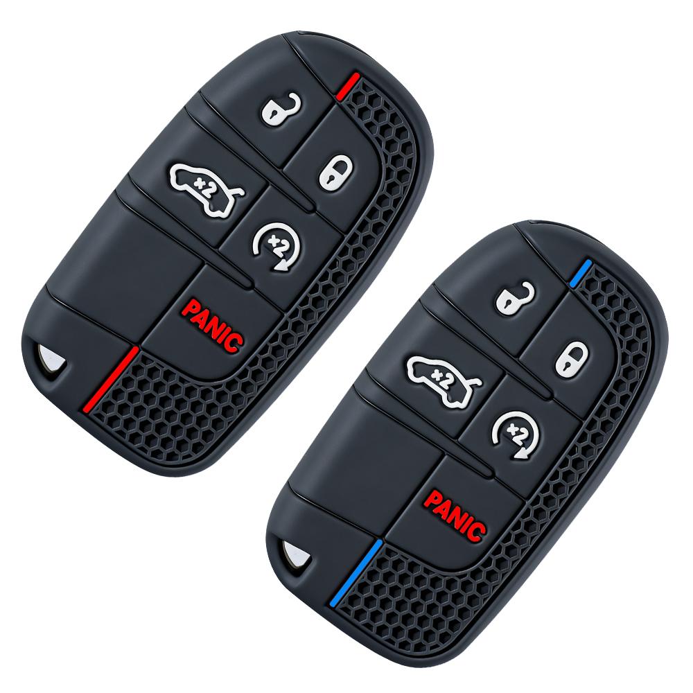 Силиконовый чехол для автомобильного ключа для Dodge Ram Charger Journey Durango Jeep Grand Cherokee Chrysler Keyless Fob Shell Holder