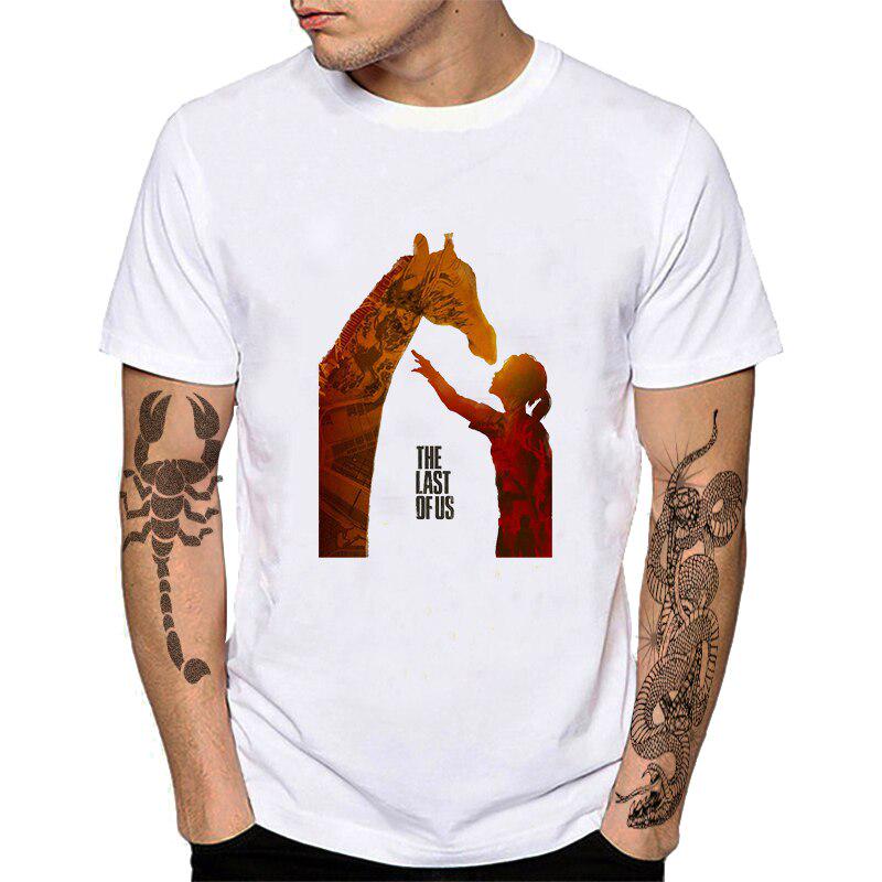 Футболка Last Of Us Part Ii Ellie S Tattoo Lou с принтом жирафа в стиле игры