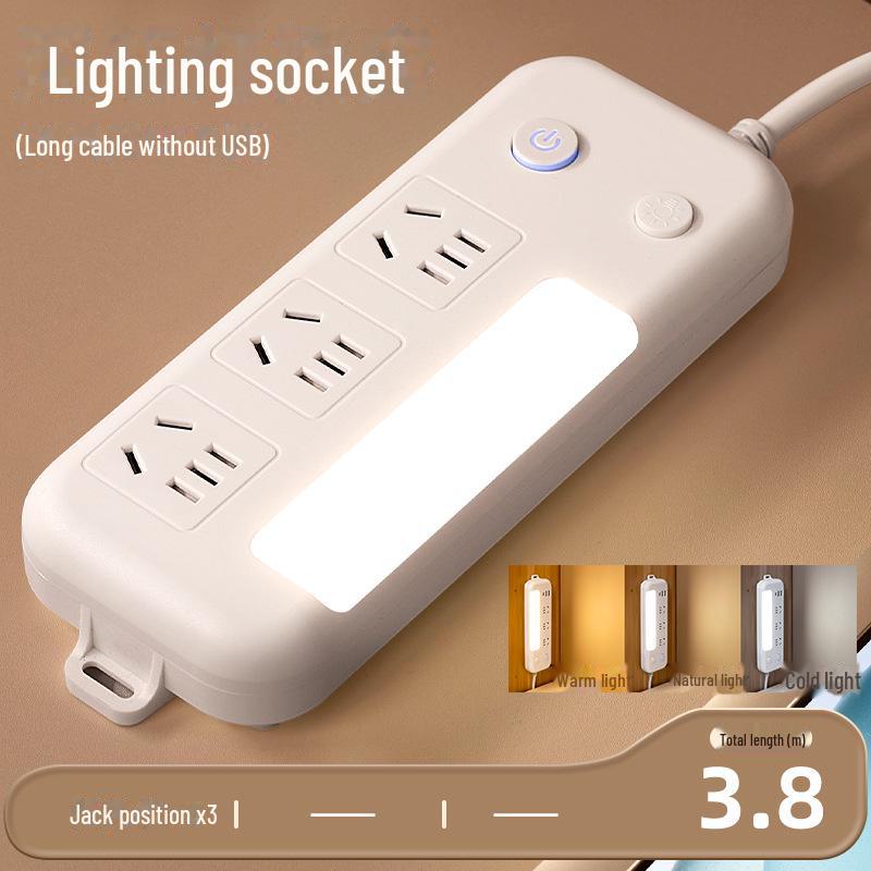 Многофункциональная розетка-ночник с USB-удлинителем для дома и офиса
