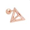 Louvre 14K Gold Needle Rose Gold Triangle Piercing (S8539522)