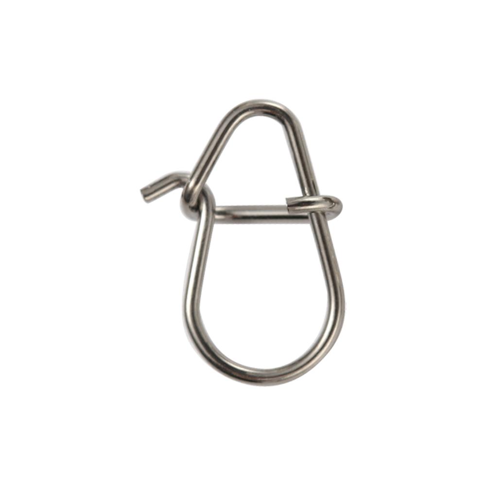 Fish Hook Swivel Solid Rings Stainless Steel Fast Clip Lock Safety Snaps Lure Connector Pins