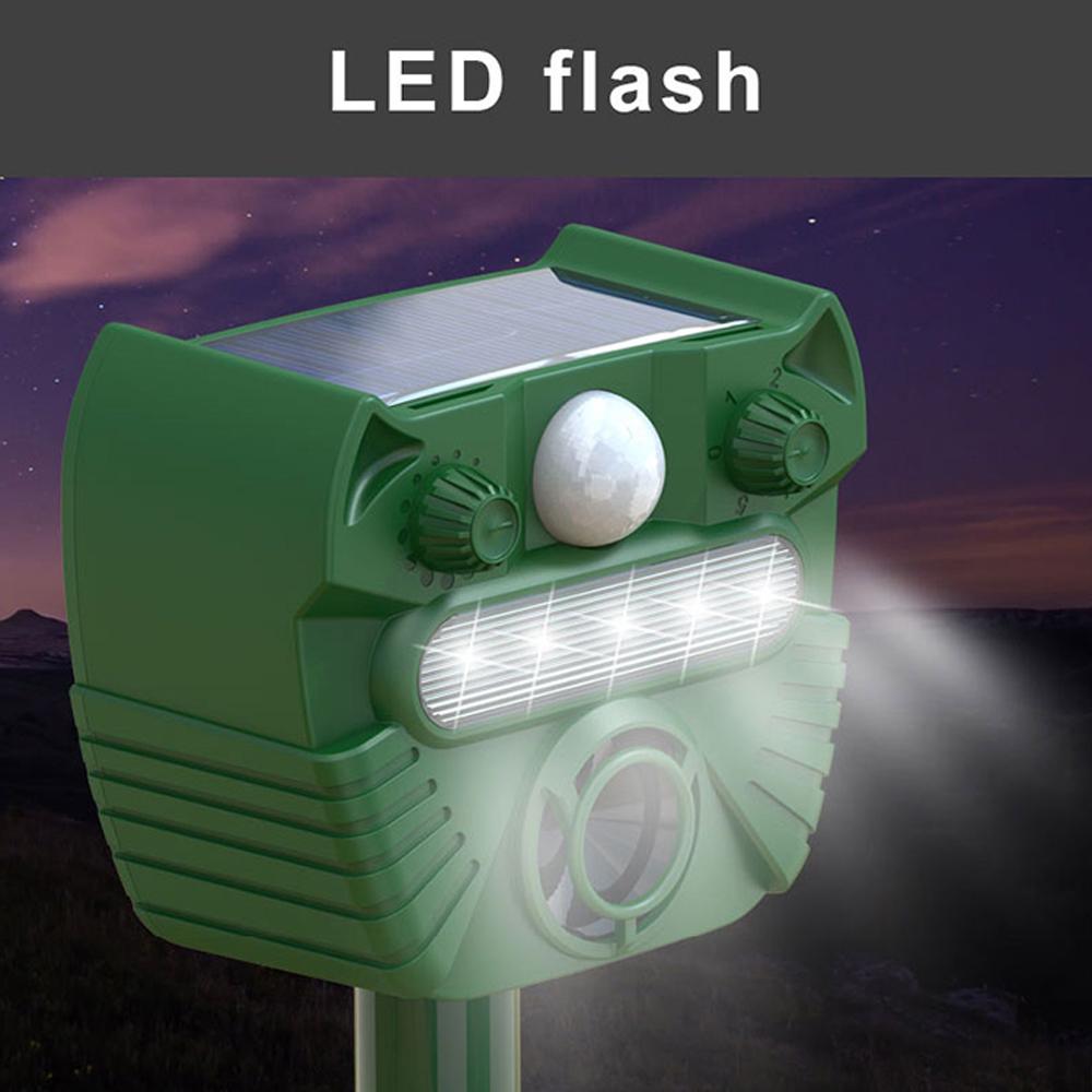 Ультразвуковой отпугиватель животных на солнечной батарее, отпугиватель оленей, белок, водостойкий отпугиватель животных на открытом воздухе