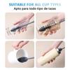 8pcs Silicone Milk Bottle Brush Cup Scrubber Glass Cleaner Kitchen Cleaning Tool Long Handle Drink Bottle Glass Cup Cleaning Brush