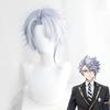 Azul Ashengrotto Cosplay Wig Short Curly Gray Purple Heat Resistant Synthetic Hair Anime Cosplay Wigs + Wig Cap
