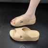 Summer 2023 Women's Fashionable Wedge Heel Sandals - High-Heeled Beach Slippers for Outdoor Wear