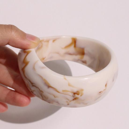 Yousheng Женский акриловый браслет-манжета, гипоаллергенный, красочный, геометрический, неправильной формы, широкий, для ношения в стопке, модная бижутерия, подарок на день рождения