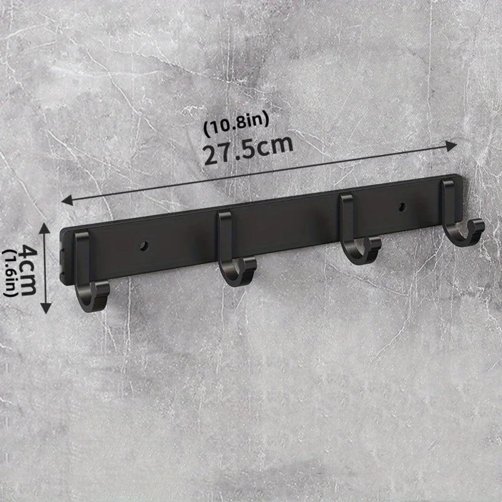 1 шт. Современные черные алюминиевые настенные крючки - превосходные для полотенец, пальто и одежды в ванной комнате