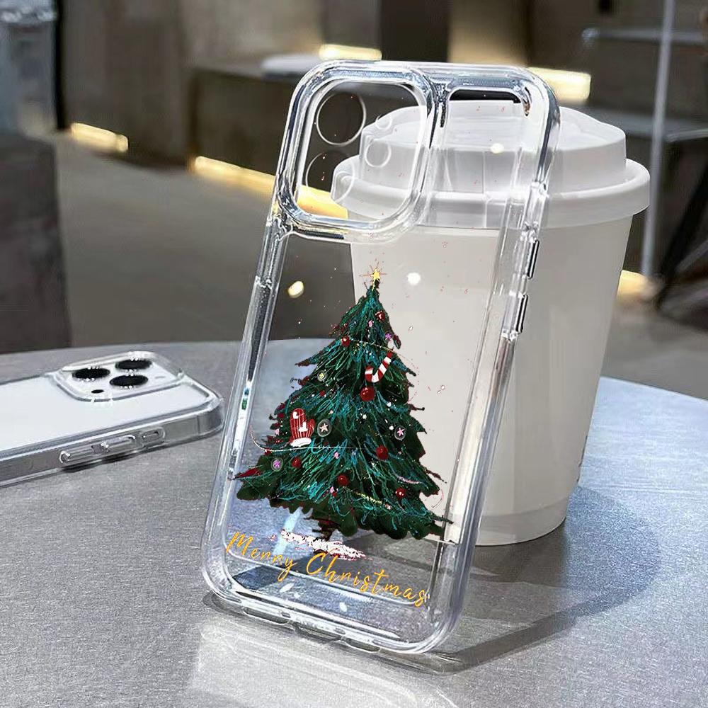Силиконовый рождественский чехол для телефона iPhone 14 Pro Max Funda iPhone 11 16 15 13 12 XR X XS 7 8 Plus SE 16promax 15promax прозрачный чехол