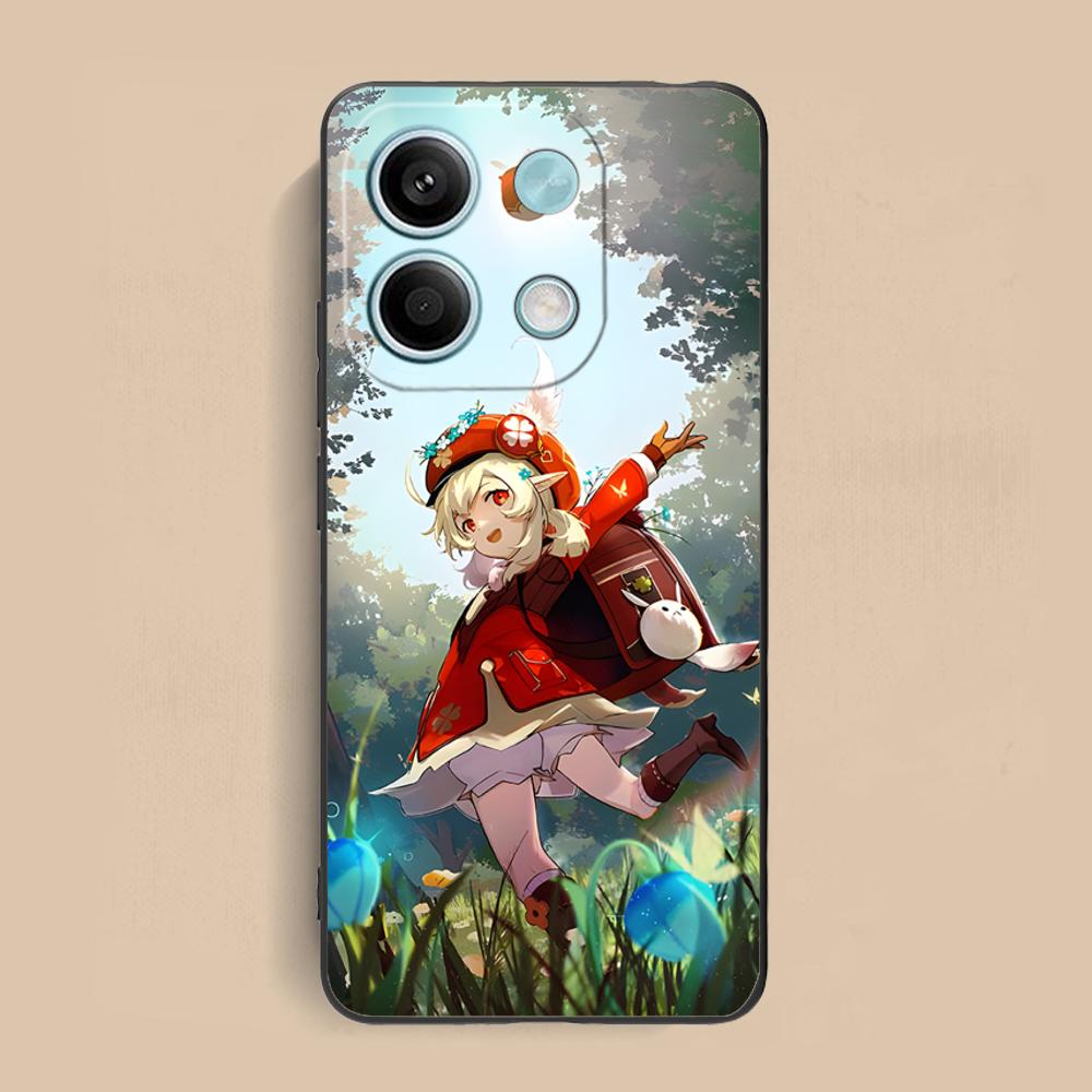 Game GI Klee Mobile Phone Case for Xiaomi Redmi Note 14 13 12 11 S Pro Plus 4G 5G Colorful Printing Cover Pretty Cover Luxury