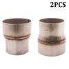 2PCS Stainless Steel Piping Exhaust Reducer Connector 2.5" To 3" Fits For Mazda Dodge Acura BMW