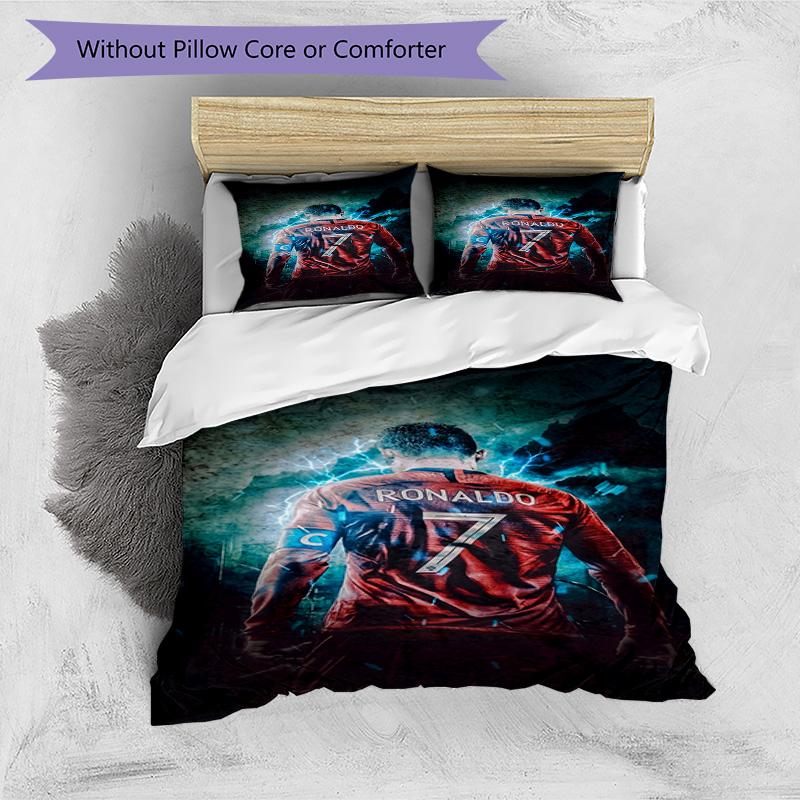 Ronaldo's Leo Messi's Legacy Bedding Set, Breathable Duvet Cover with Pillowcases, Soft Bed Linen for Bedroom Home Decoration, Perfect Festival Birthd