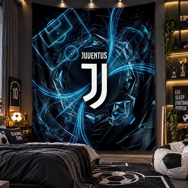 Wall Hanging Tapestry Juventus FC Print Cloth for Living Room Bedroom Home Decor