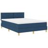 Boxspring bed with pillows and headboard Blue 140 x 200 cm Fabric