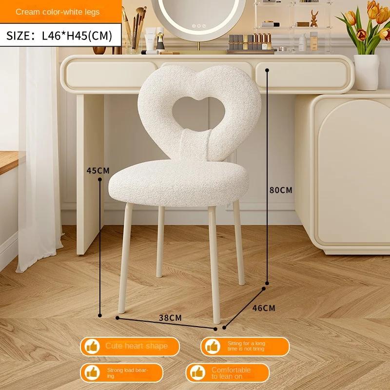 Бытовой стул для макияжа, туалетный стул для девочки, спальня в кремовом стиле, симпатичные табуреты для туалетного столика, регулируемые вращающиеся стулья для ногтей, пуфы, скамейка