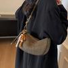 Autumn and Winter Super Fire Niche Suede Bag Women's 2025 New Retro Messenger Bag One Shoulder Underarm Dumpling Bag
