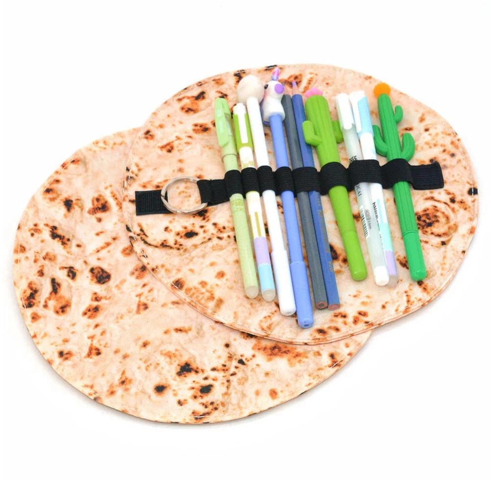 Мягкий холщовый пенал Tortilla Roll Pencil Case Funny Pencil Pouch Portable Pencil Holder Bag For Student School Suppliers Gift Pencil Bag