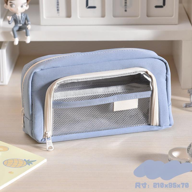 Свежий стиль, прозрачные сумки для карандашей, красивая сумка для ручек, водонепроницаемый держатель для канцелярских принадлежностей большой емкости, школьные/офисные принадлежности