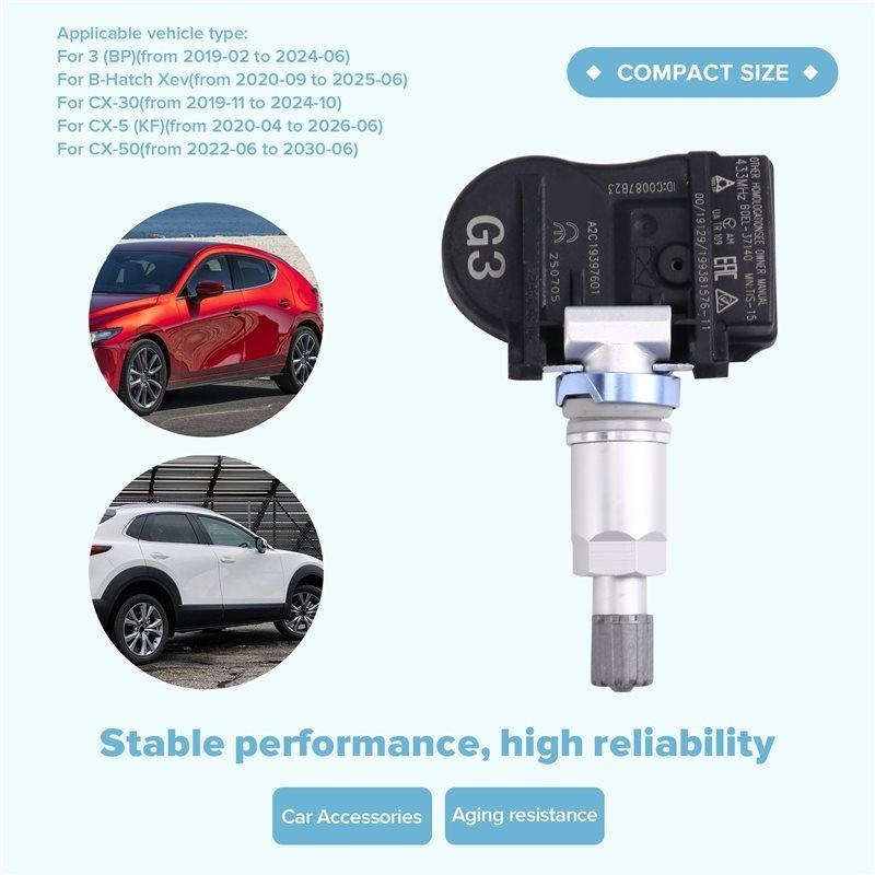 4X Car TPMS Tire Pressure Sensor For Mazda 3 B-Hatch Xev CX-30 CX-5 CX-50 BDEL-37-140 BDMC-37-140 433Mhz