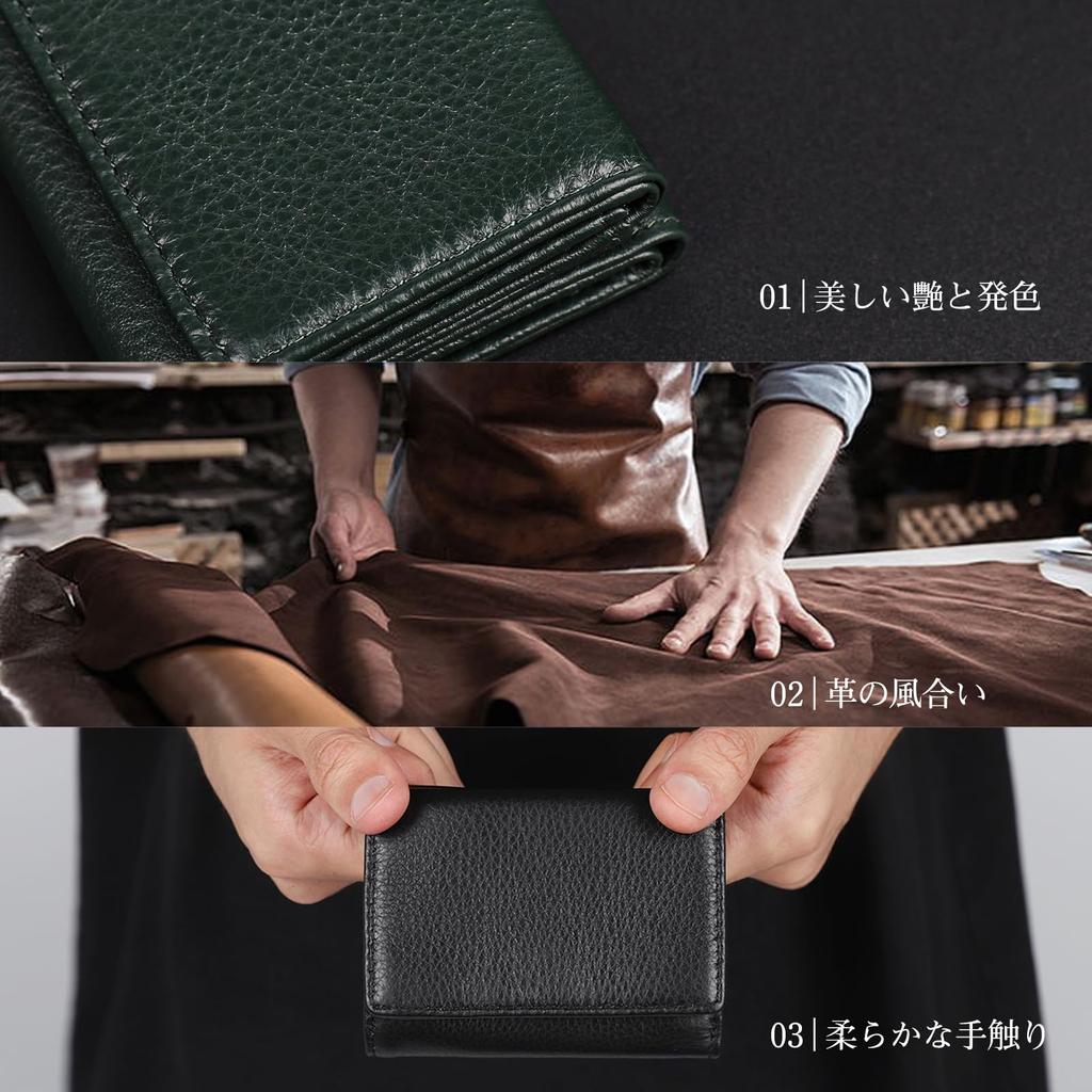 Mini Wallet for Men and Genuine Slim Travel Card Coin Gift Box and Lightweight [imeetu] Tri-fold Women, Lightweight, Leather, Wallet, Compact, Case,