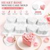 Heart Shaped Mousse Cake Mold Rose Dessert Mold Gift Silicone Cake Mold  Valentine's Day