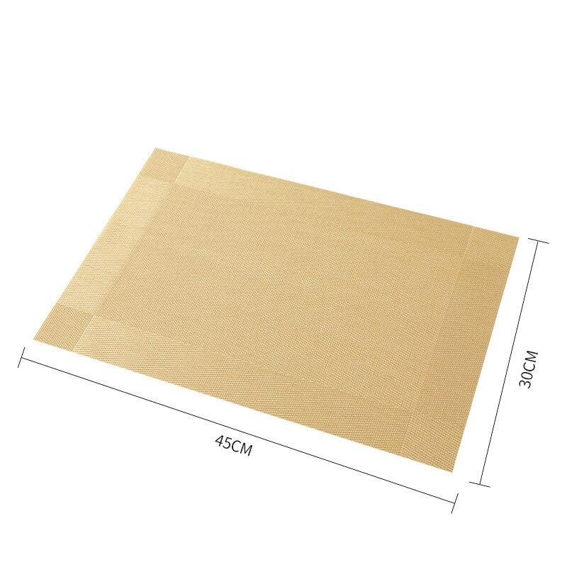 2/4/6 шт., прямоугольные подставки для столовых приборов, моющиеся, прочные, из ПВХ, обеденный стол, плетеные коврики, рамка, Teslin, диск, чаша, подставка, нескользящая подкладка