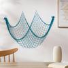 2Pcs Decorative Fishing Nets Hanging Ornaments Extra-Large DIY Ocean-inspired Craft Wall Art Hanging Fishnet Decor