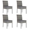VidaXL 4x Garden Dining Chairs Patio Dining Chairs Outdoor Seats Dining Chairs Terrace Resin 315109