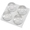 ColorfylCoco Door Stop Cushion, Rubber Door Stop Feet, Large, Round, Set of 4, 22mm Diameter X 1cm (10mm) Height, Transparent, Large, Soft, Anti-Slip
