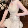 Japanese Kawaii Lolita Mini Skirt Women Lace Casual Elegant Sweet Female Skirt High Waist Bandage Korean Skirt