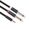 Аудиокабель 3,5 мм на двойной 6,35 мм 1/4 дюйма стерео разветвитель кабель подключение усилителя аудио шнур для ПК ноутбука усилителя микшера динамика