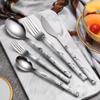 Creative Marble Handle Knife and Fork Stainless Steel Tableware Set Steak Cutting Tools Stainless Steel Tableware Kitchen Supplies